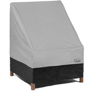 north east harbor neh outdoor patio chair furniture cover – 29″ w x 30″ d x 36″ h – breathable material, sunray protected, and weather resistant storage cover – gray with black hem