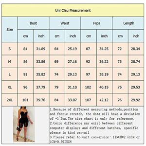 Uni Clau Women Sexy Halter Camisole Mesh Patchwork Jumpsuit See Through Bodycon Short Pants Party Club Romper Black 2XL