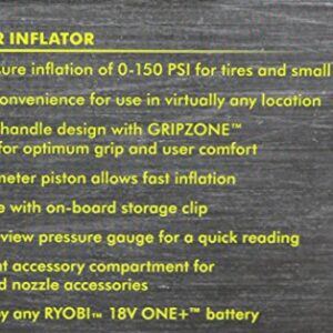 RYOBI P737 18-Volt ONE+ Portable Cordless Power Inflator for Tires (Battery Not Included, Power Tool Only)