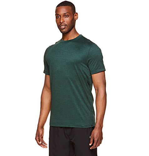 Gaiam Men's Athletic Yoga T-Shirt - Moisture Wicking Gym Training and Workout Shirt - Everyday Pine Grove Heather, X-Large