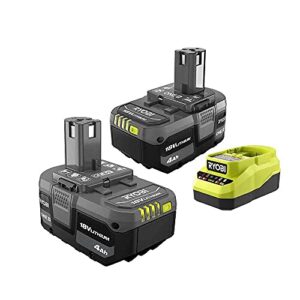 generic1 ryobi one+ 18v lithium-ion 4.0 ah battery (2-pack) and charger kit, 1 (psk006)