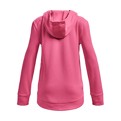 Under Armour Girls ArmourFleece Iridescent Big Logo Hoodie , (640) Pink Punk / / Iridescent , Youth Medium