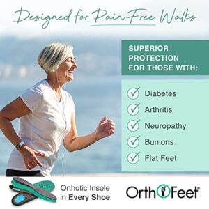 Orthofeet Wide Toe Box Shoes for Women - Ideal for Bunions & Hammertoes Relief - Therapeutic Walking Shoes with Arch Support, Cushioning Ergonomic Sole & Extended Widths - Coral Sneakers