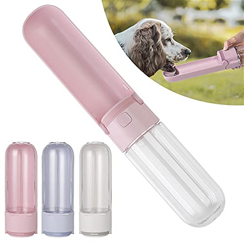 AHEGAS Dog Food Bowl 420ml Pet Dog Water Bottle Portable Drinking Water Feeder for Dogs Outdoor Travel Water Dispenser Dogs Water Bowl Pet Supplies (Color : Blue)