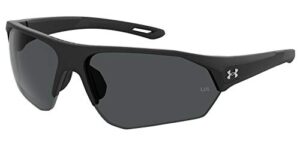 under armour ua 0001/g/s special shape sunglasses, matte black/grey, 72mm, 10mm