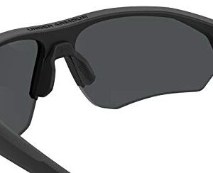 Under Armour UA 0001/G/S Special Shape Sunglasses, Matte Black/Grey, 72mm, 10mm