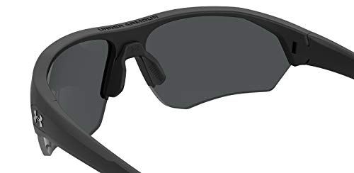 Under Armour UA 0001/G/S Special Shape Sunglasses, Matte Black/Grey, 72mm, 10mm