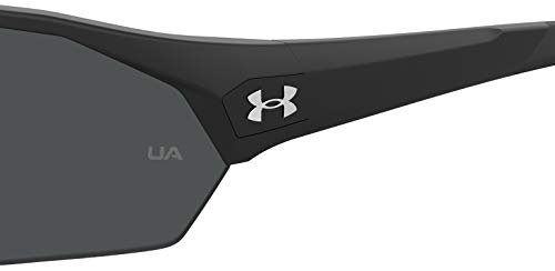 Under Armour UA 0001/G/S Special Shape Sunglasses, Matte Black/Grey, 72mm, 10mm