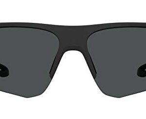 Under Armour UA 0001/G/S Special Shape Sunglasses, Matte Black/Grey, 72mm, 10mm