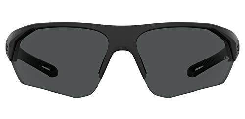 Under Armour UA 0001/G/S Special Shape Sunglasses, Matte Black/Grey, 72mm, 10mm