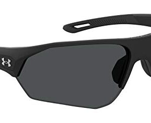 Under Armour UA 0001/G/S Special Shape Sunglasses, Matte Black/Grey, 72mm, 10mm