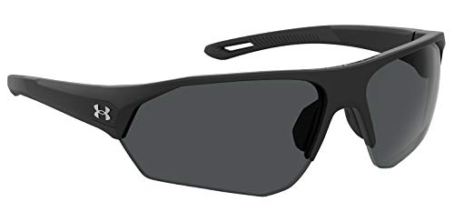 Under Armour UA 0001/G/S Special Shape Sunglasses, Matte Black/Grey, 72mm, 10mm