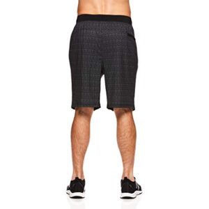 Gaiam Men's Yoga Shorts - Performance Heather Gym & Workout Short w/ Pockets - Somatic Black, Small