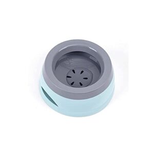 fuuie bowls for food and water pet car, splash and wet mouth floating bowl cat dog supplies dog bowl drinking bowl (color : blue)
