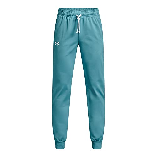 Under Armour Boys' Brawler 2.0 Tapered Pants, (433) Glacier Blue / / White, Youth Medium