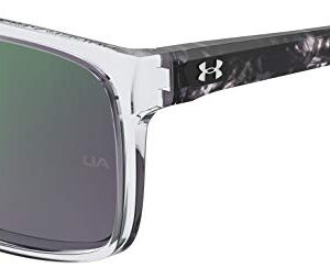 Under Armour Mens Under Armour Male Style Ua 0005/S Sunglasses, Crystal Black/Polarized Green Multi, 58mm 19mm US