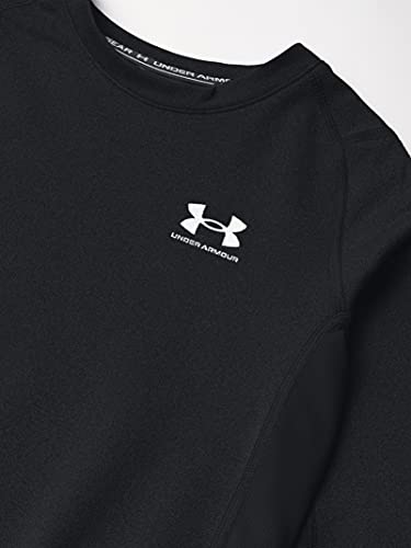 Under Armour Boys' ColdGear Armour Long Sleeve T-Shirt , Black (001)/White , Youth X-Large