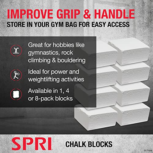 Spri Chalk Block, Chalk Ball & Liquid Chalk For Gymnastics, Rock Climbing, Bouldering, Weight-Lifting, Crossfit – Single pack