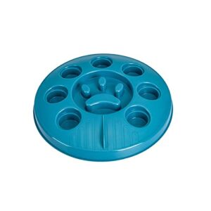 fuuie bowls for food and water household plastic pet bowl, suitable for cats and dogs, slow food design, smooth and burr-free (color : blue)