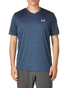 under armour mens tech 2.0 v-neck short-sleeve t-shirt (academy blue/mod gray – 408, large)