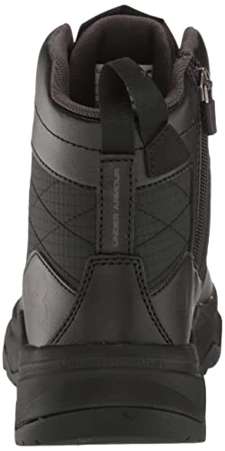 Under Armour Men's Stellar G2 6" Side Zip Lace Up Boot Military and Tactical, (001) Black/Black/Pitch Gray, 11
