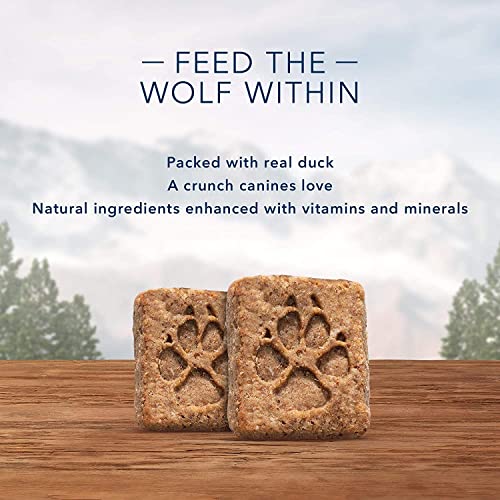 Aurora Pet Variety Pack (2) Blue Wilderness Trail Treats Grain-Free Dog Biscuits (Duck Recipe and Salmon Recipe) 10-oz Each with AuroraPet Wipes