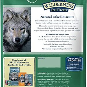 Aurora Pet Variety Pack (2) Blue Wilderness Trail Treats Grain-Free Dog Biscuits (Duck Recipe and Salmon Recipe) 10-oz Each with AuroraPet Wipes