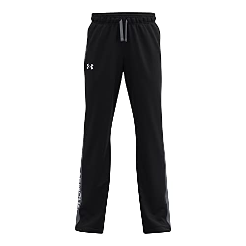 Under Armour boys Brawler 2.0 Pants , Black (001)/White , Youth Large