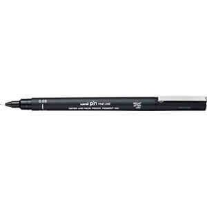 uni pin fineliner drawing pen – black – 0.03mm – single