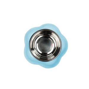 fuuie bowls for food and water household pet bowl, suitable for cats and dogs, easy to carry, non-slip design, easy to hold (color : blue)