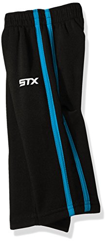 STX Boys' Big Boys' 2 Piece T-Shirt and Fleece Pant, Black/Turquoise, 12