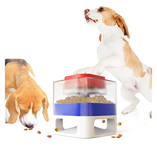 WAKAIP Fenice Dog Bowls Pet Supplies Catapult Puzzle Training Slow Food Dog Toy Catapult for Dogs Alternative to Slow Feeder (Color : Blue)
