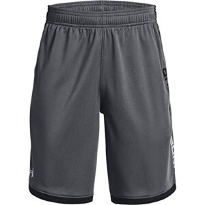 Under Armour Boys' Stunt 3.0 Shorts , Pitch Gray (012)/Mod Gray , Large