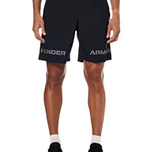 Under Armour Men's Woven Graphic Wordmark Shorts , Black (001)/Pitch Gray , Small