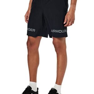 Under Armour Men's Woven Graphic Wordmark Shorts , Black (001)/Pitch Gray , Small