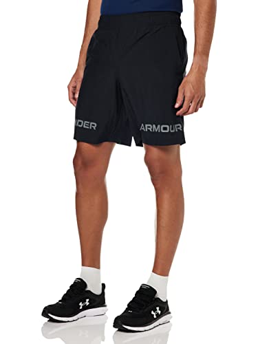 Under Armour Men's Woven Graphic Wordmark Shorts , Black (001)/Pitch Gray , Small
