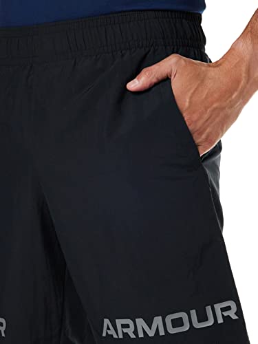 Under Armour Men's Woven Graphic Wordmark Shorts , Black (001)/Pitch Gray , Small