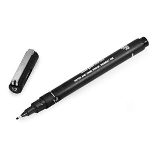 Uni Pin Fineliner Drawing Pen - Black Ink - 1.2mm Nib - Pack of 3