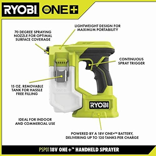 RYOBI PSP01B ONE+ 18V Cordless Handheld Sprayer (Tool Only)
