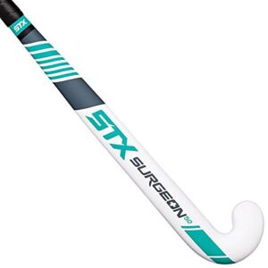 stx surgeon 50 junior composite hockey stick – white/teal – 26 – light