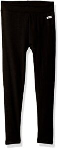 stx girls’ little yoga pant (more styles available), black, 5/6