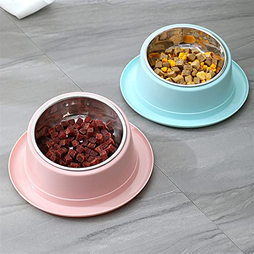 FUUIE Bowls for Food and Water 15 Tilt Pet Bowl Stainless Steel Pet Non-Slip Bowl (Color : Blue)