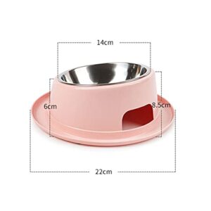 FUUIE Bowls for Food and Water 15 Tilt Pet Bowl Stainless Steel Pet Non-Slip Bowl (Color : Blue)