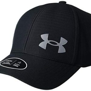 Under Armour Men's Iso-Chill Armourvent Fitted Baseball Cap , Black (001)/Pitch Gray , Medium/Large