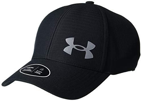 Under Armour Men's Iso-Chill Armourvent Fitted Baseball Cap , Black (001)/Pitch Gray , Medium/Large