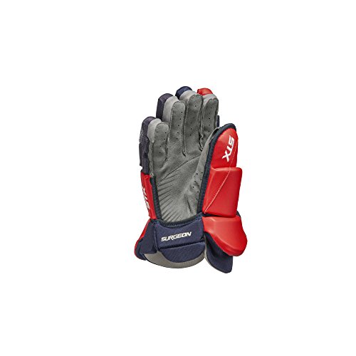 STX Surgeon 300 Junior Ice Hockey Gloves, Navy/Red, 12"