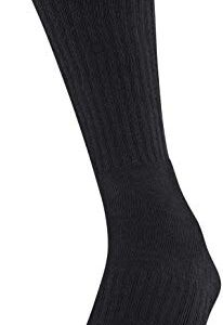 Under Armour Adult Training Cotton Crew Socks, Multipairs , Black (6-Pairs) , Large