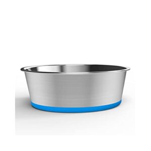 fuuie bowls for food and water personalized pet names pet feeding dog bowl stainless stee skidproof for dog cats drinking water food feeder pet supplies (color : blue, size : l-40kg pets)