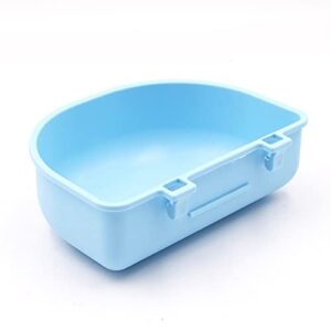FUUIE Bowls for Food and Water Hanging Bowl Fixed Food Bowl Pet Bowl (Color : Blue, Size : 14.2cm)