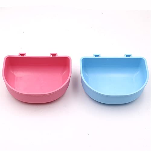 FUUIE Bowls for Food and Water Hanging Bowl Fixed Food Bowl Pet Bowl (Color : Blue, Size : 14.2cm)